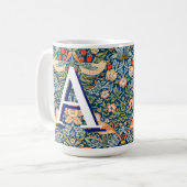 Mug Monogramme vintage William Morris 'Strawberry Thie (Devant gauche)