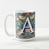 Mug Monogramme vintage William Morris 'Strawberry Thie (Gauche)