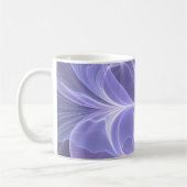 Mug Monogramme violet Abstrait fractal moderne (Gauche)