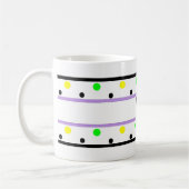 Mug Monogramme violet vert jaune Pois (Gauche)