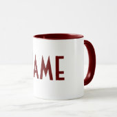Mug Monogramme Votre nom (Devant droit)