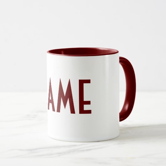 Mug Monogramme Votre nom (Devant droit)