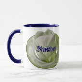 Mug Monogramme Votre Nom Fleur De Tulipe Personnalisé (Gauche)
