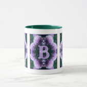 Mug Monogramme Votre Nom Initial Allium Personnalisé (Centre)