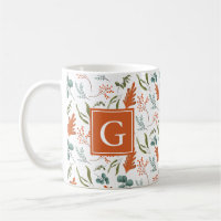 Monogramme Whimsical Automne Motif Botaniques