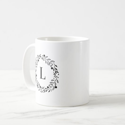 Mug Monogramme Whimy Wreath (Devant gauche)