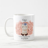 Mug Monogramme zodiaque de couleur d'eau mûre Virgo Ma (Gauche)
