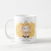 Mug Monogramme zodiaque de la couleur d'eau du lion de (Gauche)