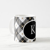 Mug Monogrammed Black White Gold (Devant gauche)
