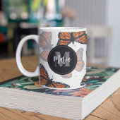 Mug Monogrammed moderne Monarch Butterfly