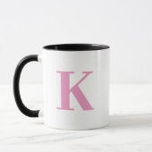 Mug monogrammed rose et blanc (Gauche)