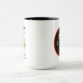 Mug Monographie d'art de mot d'art de coq drôle (Centre)