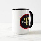 Mug Monographie d'art de mot d'art de coq drôle (Devant droit)