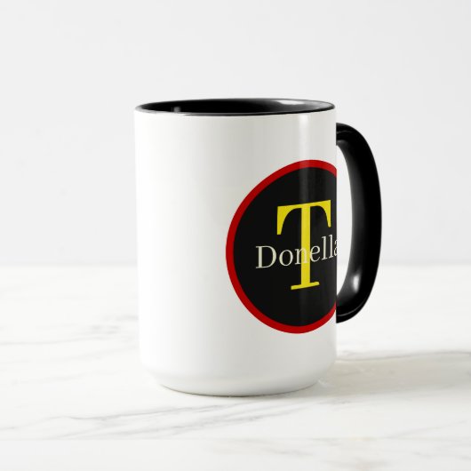 Mug Monographie d'art de mot d'art de coq drôle (Devant droit)