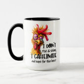 Mug Monographie d'art de mot d'art de coq drôle (Gauche)