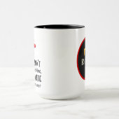Mug Monographie d'art de mot d'art de coq drôle (Centre)