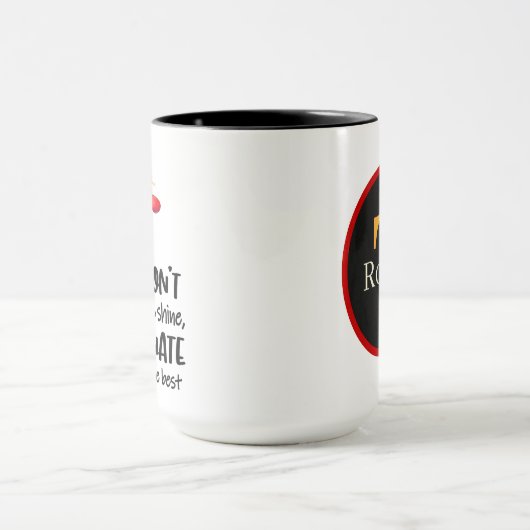 Mug Monographie d'art de mot d'art de coq drôle (Centre)