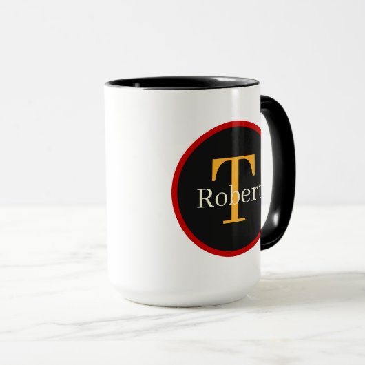 Mug Monographie d'art de mot d'art de coq drôle (Devant droit)