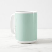 Mug Monographie de flux couleur frais Minty (Devant gauche)