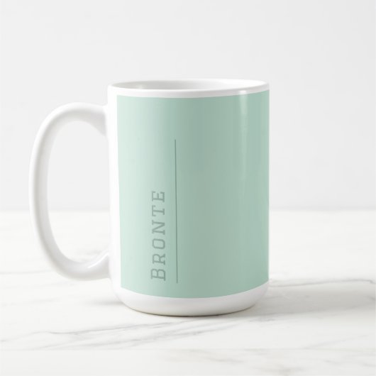 Mug Monographie de flux couleur frais Minty (Gauche)