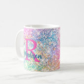 Mug Monographie de la fausse parties scintillant rose  (Devant gauche)