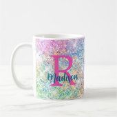 Mug Monographie de la fausse parties scintillant rose  (Gauche)