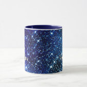 Mug Monographie de Parties scintillant bleue irisée Wh (Centre)
