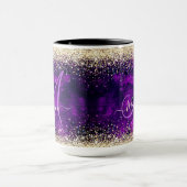 Mug Monographie de parties scintillant en or mou foncé (Centre)