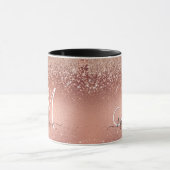 Mug Monographie de parties scintillant en or rose mou (Centre)