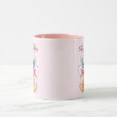 Mug Monographie estivale tropicale d'ananas à arc rose (Centre)