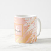 Mug Monographie feuille rose de palmier d'or (Devant droit)