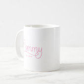 Mug Monoline rose clair photo maman (Devant gauche)