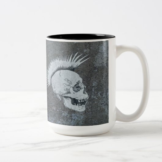 Mug Monotone Avec Deux Crânes (Droit)