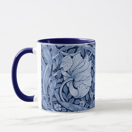 Mug Monotone bleu Pimpernel, William Morris (Gauche)
