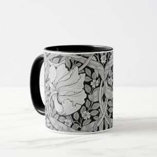 Mug Monotone gris Pimpernel, William Morris