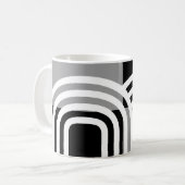 Mug Monotone moderne noir blanc Motif initial (Devant gauche)