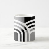 Mug Monotone moderne noir blanc Motif initial (Centre)
