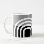 Mug Monotone moderne noir blanc Motif initial (Gauche)