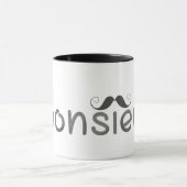 Mug MONSIEUR Fun French Citation & Moustache (Centre)