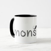 Mug MONSIEUR Fun French Citation & Moustache (Devant gauche)