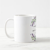 Mug Monsieur madame jeunes mariés mariage lavande (Gauche)