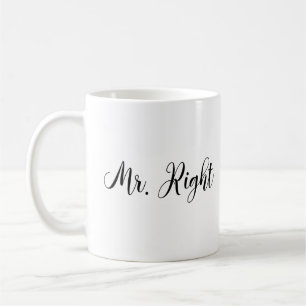 Mug Monsieur Right noeud papillon Mariage Célibataire