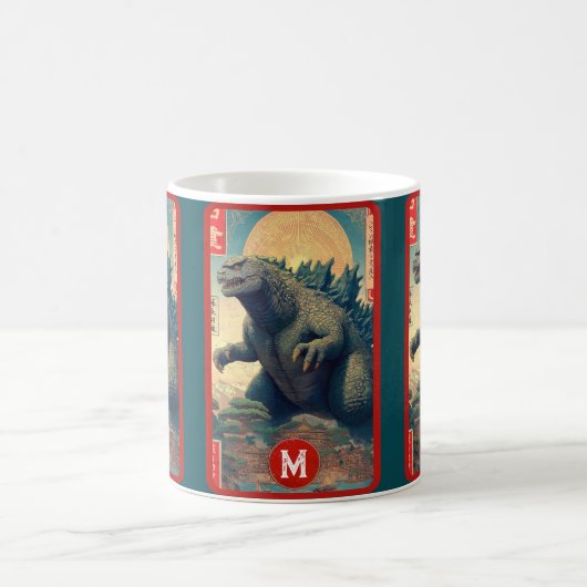 Mug Monster Monogram Lizard Retro Bold Cool Graphic (Centre)