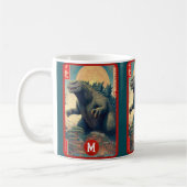 Mug Monster Monogram Lizard Retro Bold Cool Graphic (Gauche)