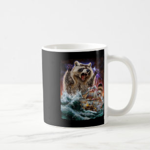 Mug Monster Raccoon En Attaque De Kraken À Un Bateau D