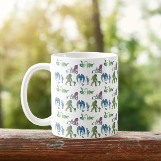 Mug Monster Reunion Funny Ombre Créature Bleu Vert