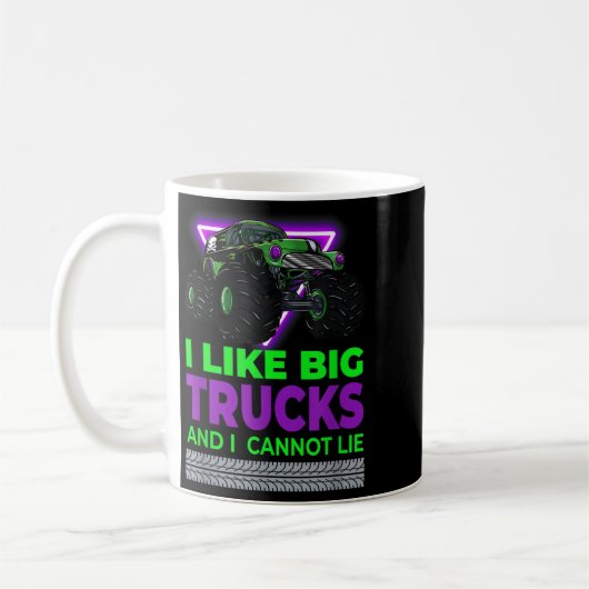 Mug Monster Trucks - I Like Big Trucks And I Cannot Li (Gauche)