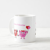 Mug Monster Valentine avec de mignons monstres sur (Devant gauche)