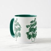 Mug MONSTERA dans un pot (Devant gauche)