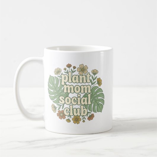 Mug Monstera esthétique et florales (Gauche)